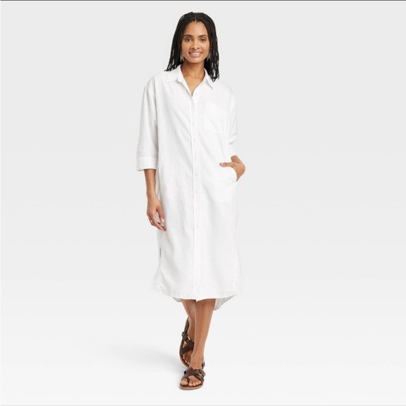 NWT Universal Thread midi shirtdress *never worn* - Picture 3 of 6